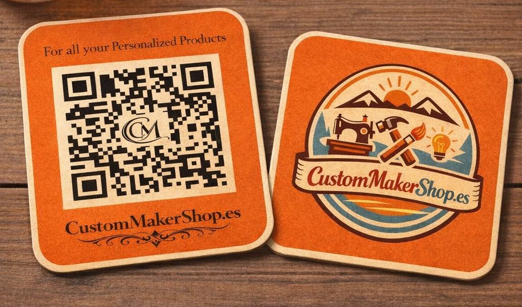 Custom personalized beer mat coasters square and round